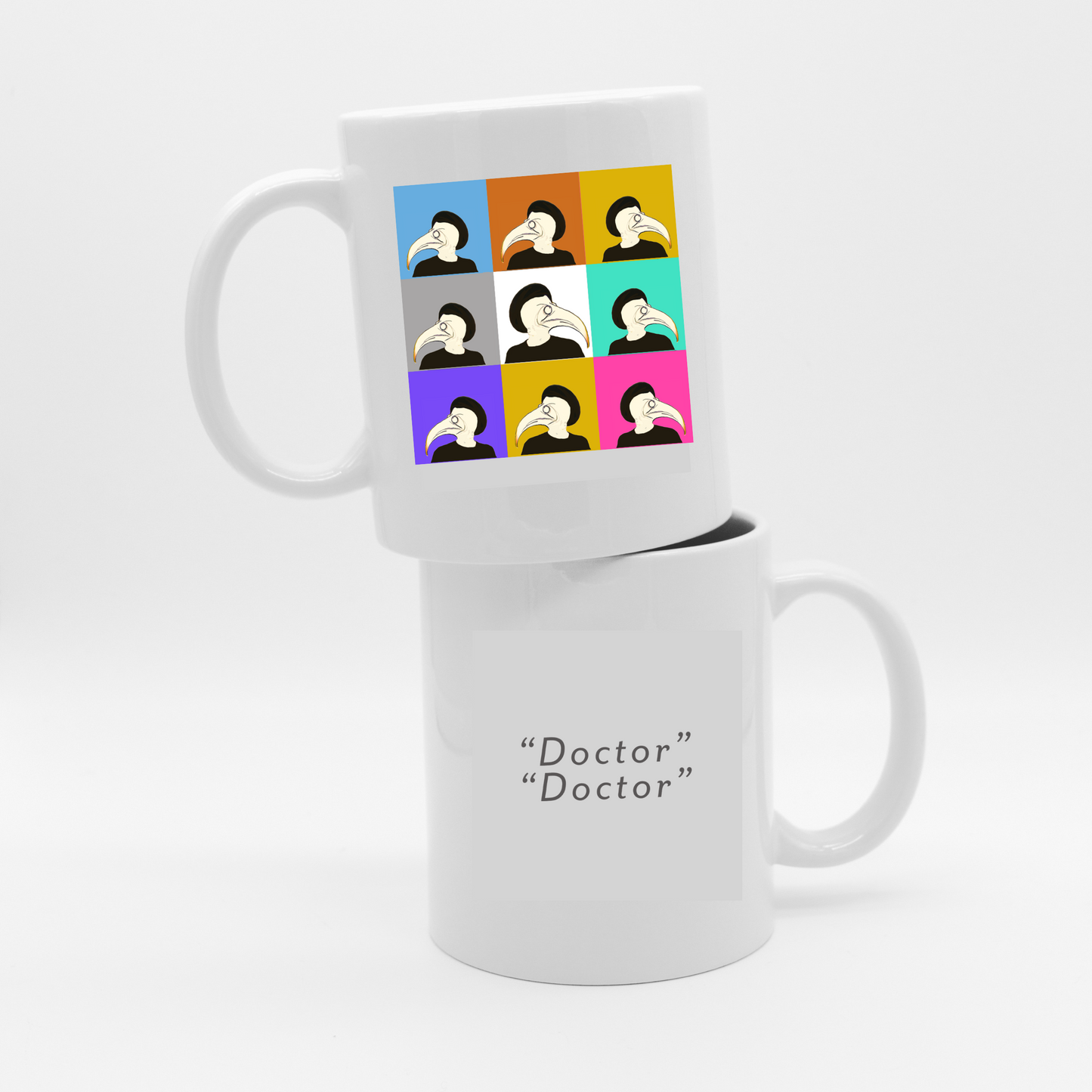 "Doctor Doctor" Color-Swatch Mug• POP art • White glossy MUG