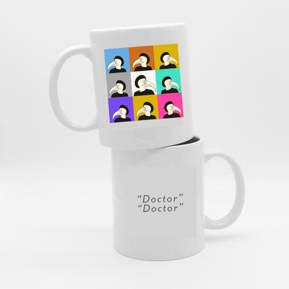 "Doctor Doctor" Color-Swatch Mug• POP art • White glossy MUG