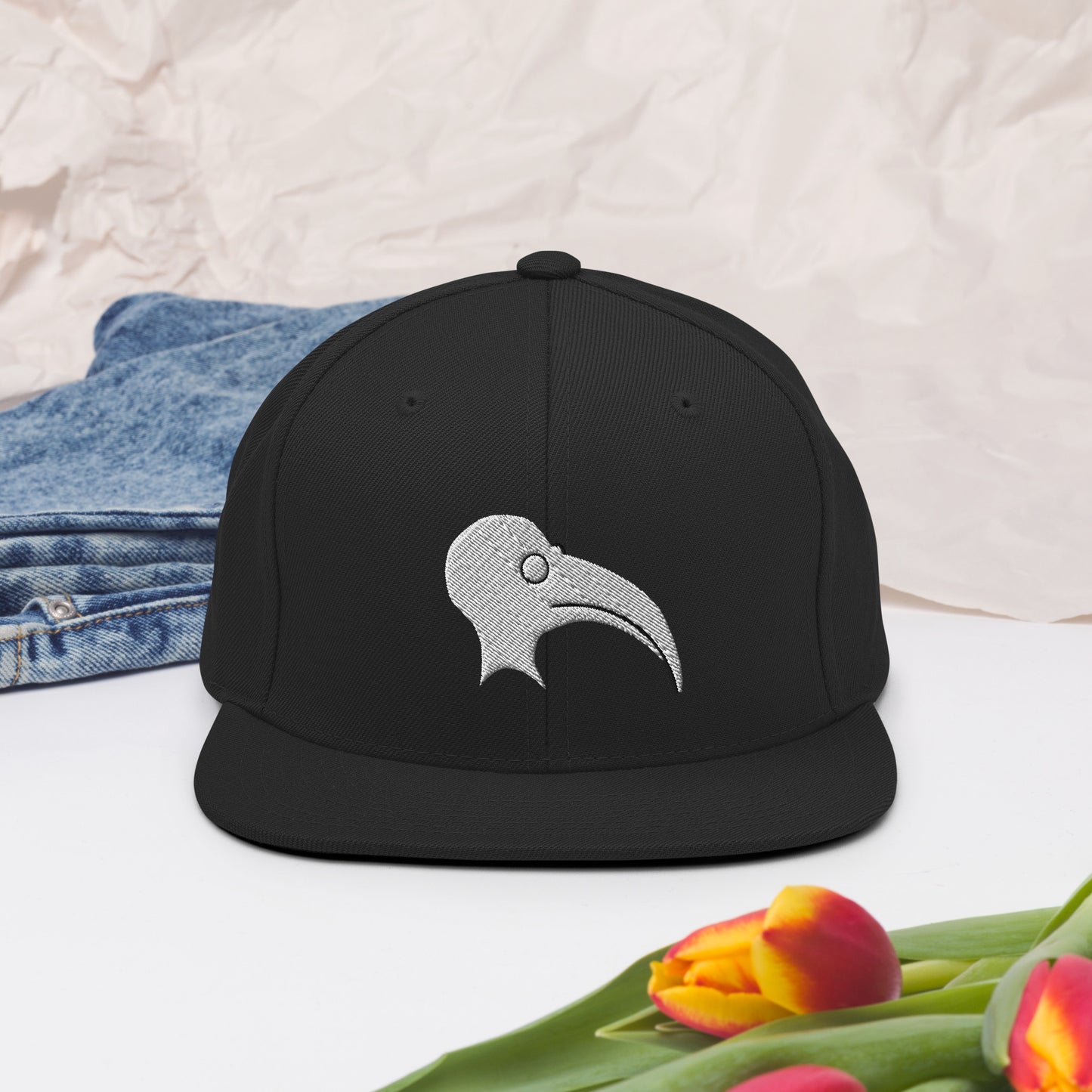 Plague Doctor Flat Bill Lid • Cap • Snapback Hat